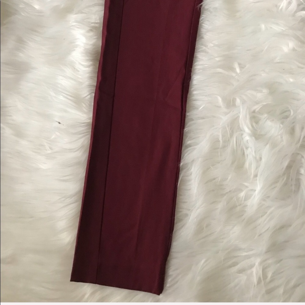 Theory Navalane Neoteric Ponte Pants Burgundy - Picture 3 of 7